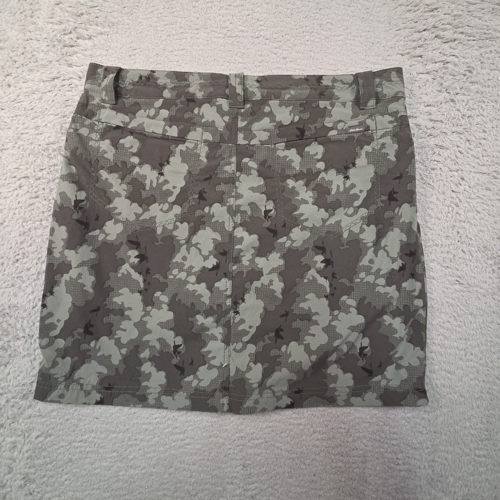 Eddie Bauer Adventurer 2.0 Skort Skirt Womens 10 Green Camo Hiking Performance - Picture 7 of 15